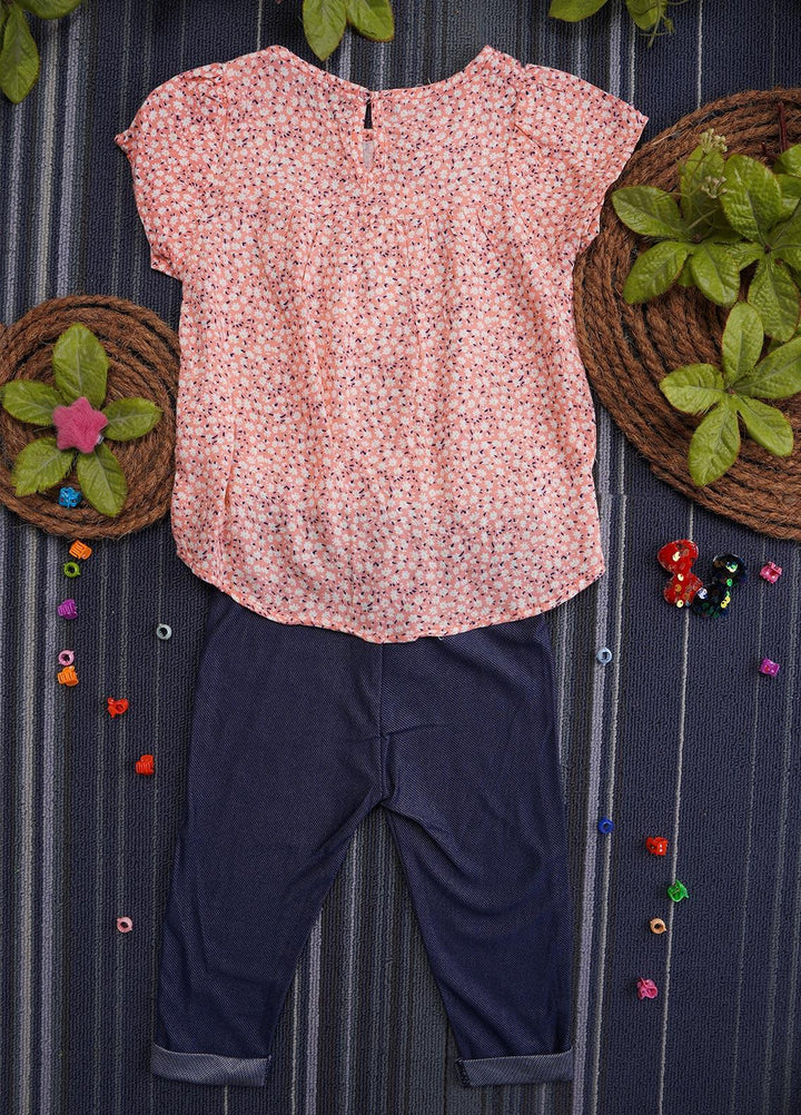 Sanaulla Exclusive Range Cotton Casual Girls Suit -  133160 Peach