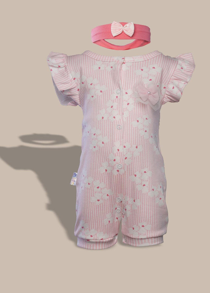 Sanaulla Exclusive Range  Pret Romper for Girls -  347937 Pink