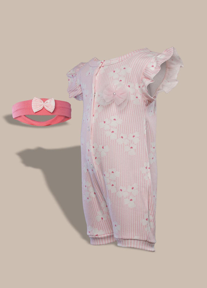 Sanaulla Exclusive Range  Pret Romper for Girls -  347937 Pink