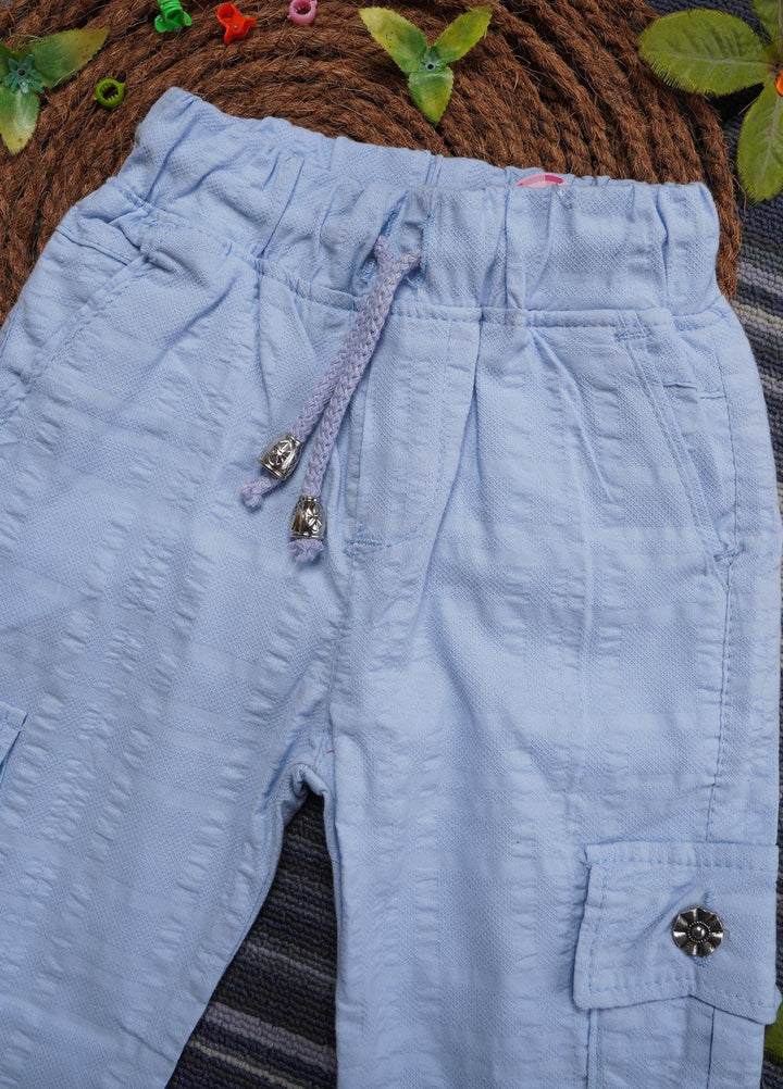 Sanaulla Exclusive Range Cotton Casual Trouser for Girls -   0103 Sky Blue