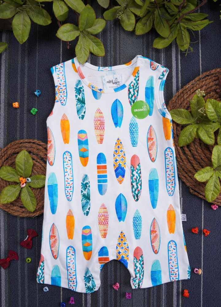 Sanaulla Exclusive Range Cotton Casual Girls Romper -  2228378 Multi