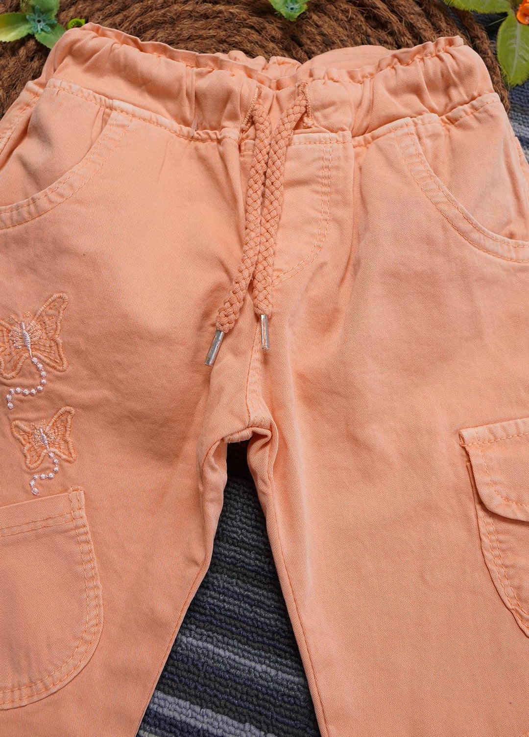 Sanaulla Exclusive Range Cotton Casual Trouser for Girls -   0105 Peach