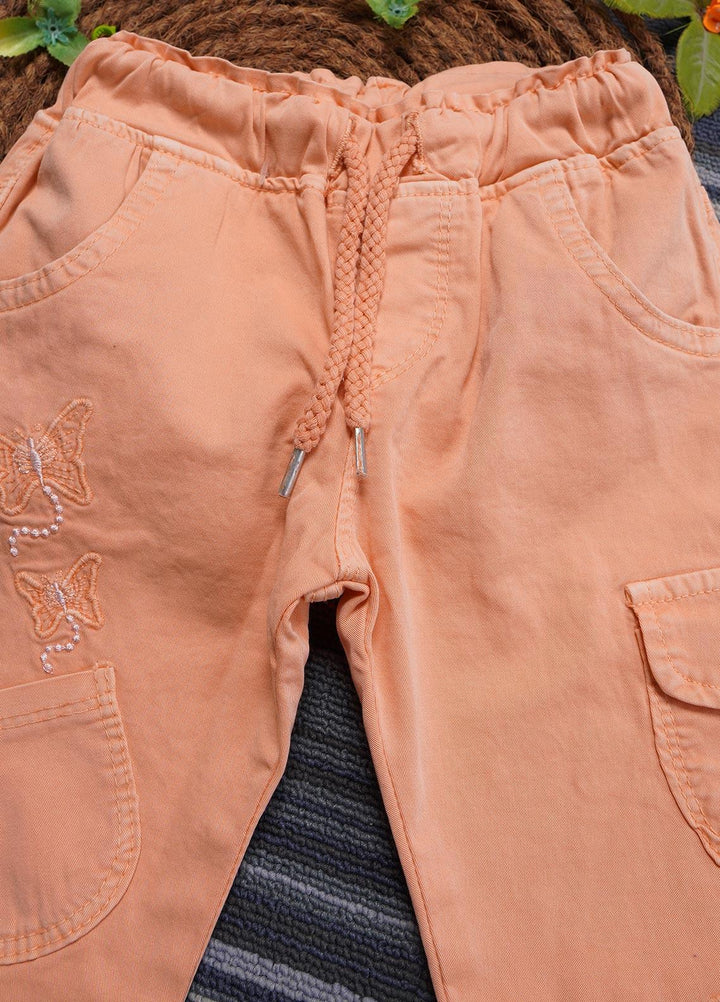 Sanaulla Exclusive Range Cotton Casual Trouser for Girls -   0105 Peach