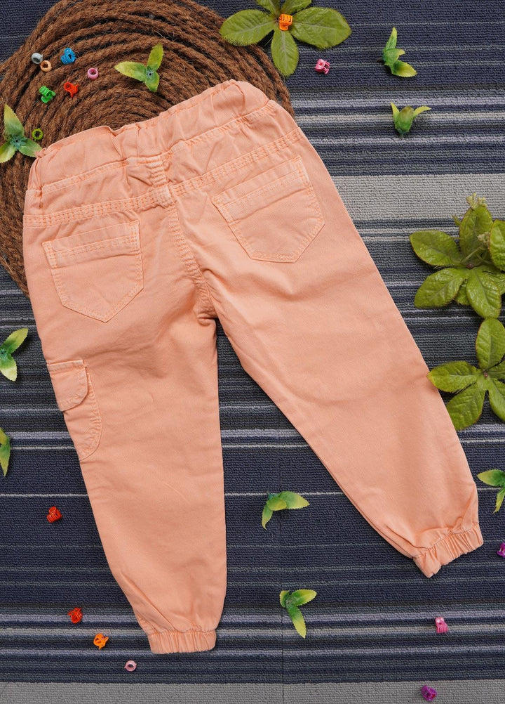 Sanaulla Exclusive Range Cotton Casual Trouser for Girls -   0105 Peach
