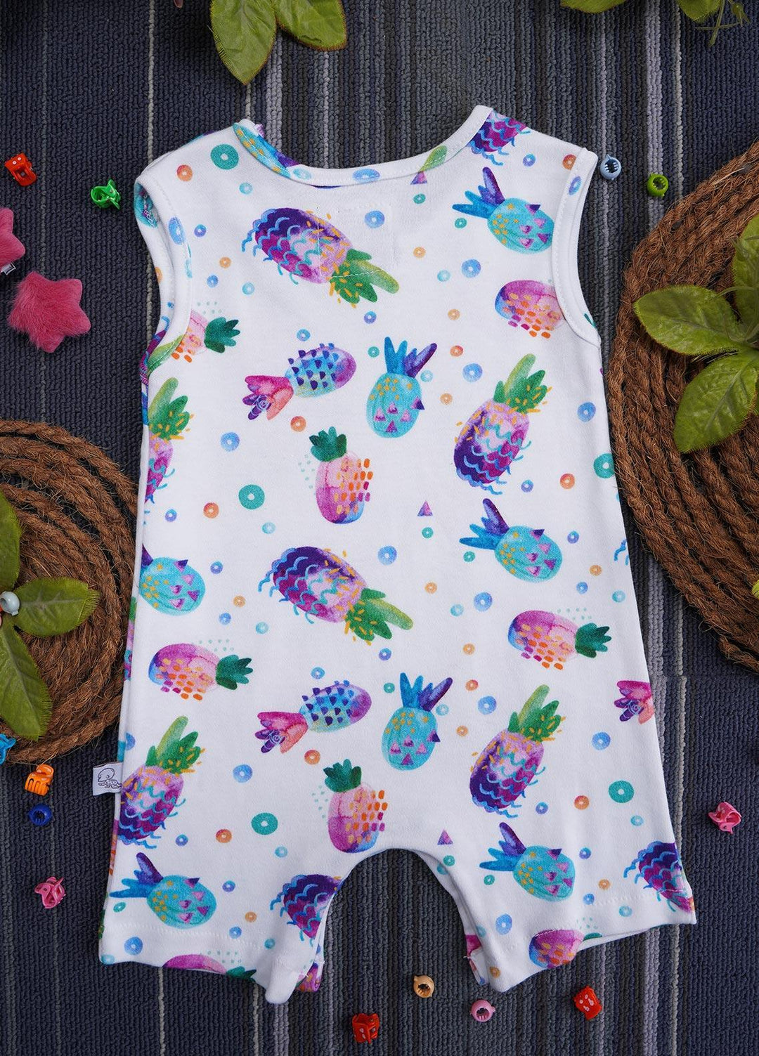 Sanaulla Exclusive Range Cotton Casual Girls Romper -  2229533 Multi