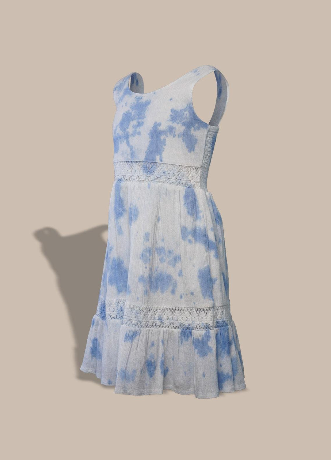 Sanaulla Exclusive Range  Pret Frock for Girls -  3034 Light Blue