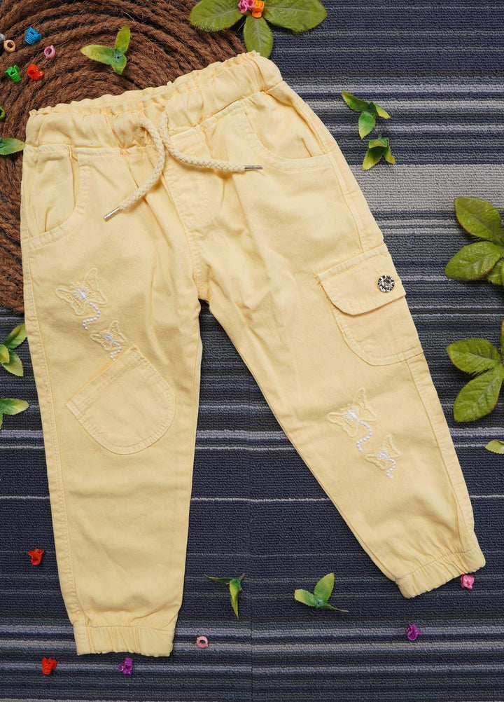 Sanaulla Exclusive Range Cotton Casual Trouser for Girls -   0105 Yellow