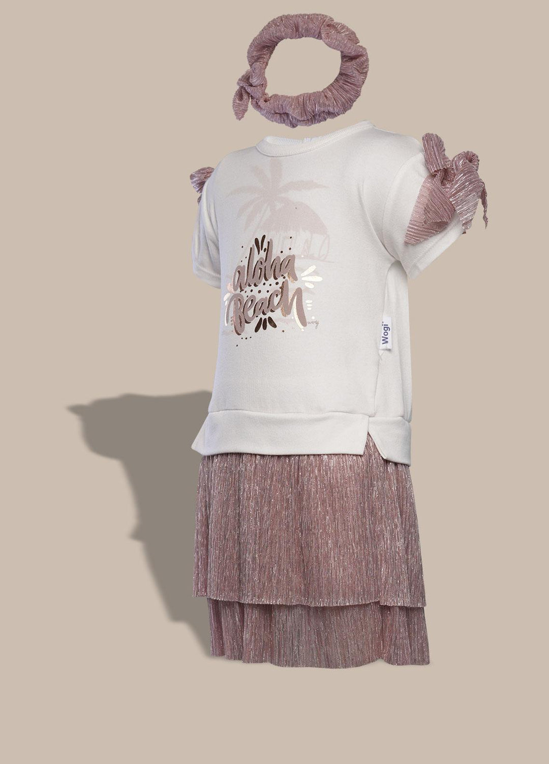 Sanaulla Exclusive Range  Pret Frock for Girls -  5816 Brown