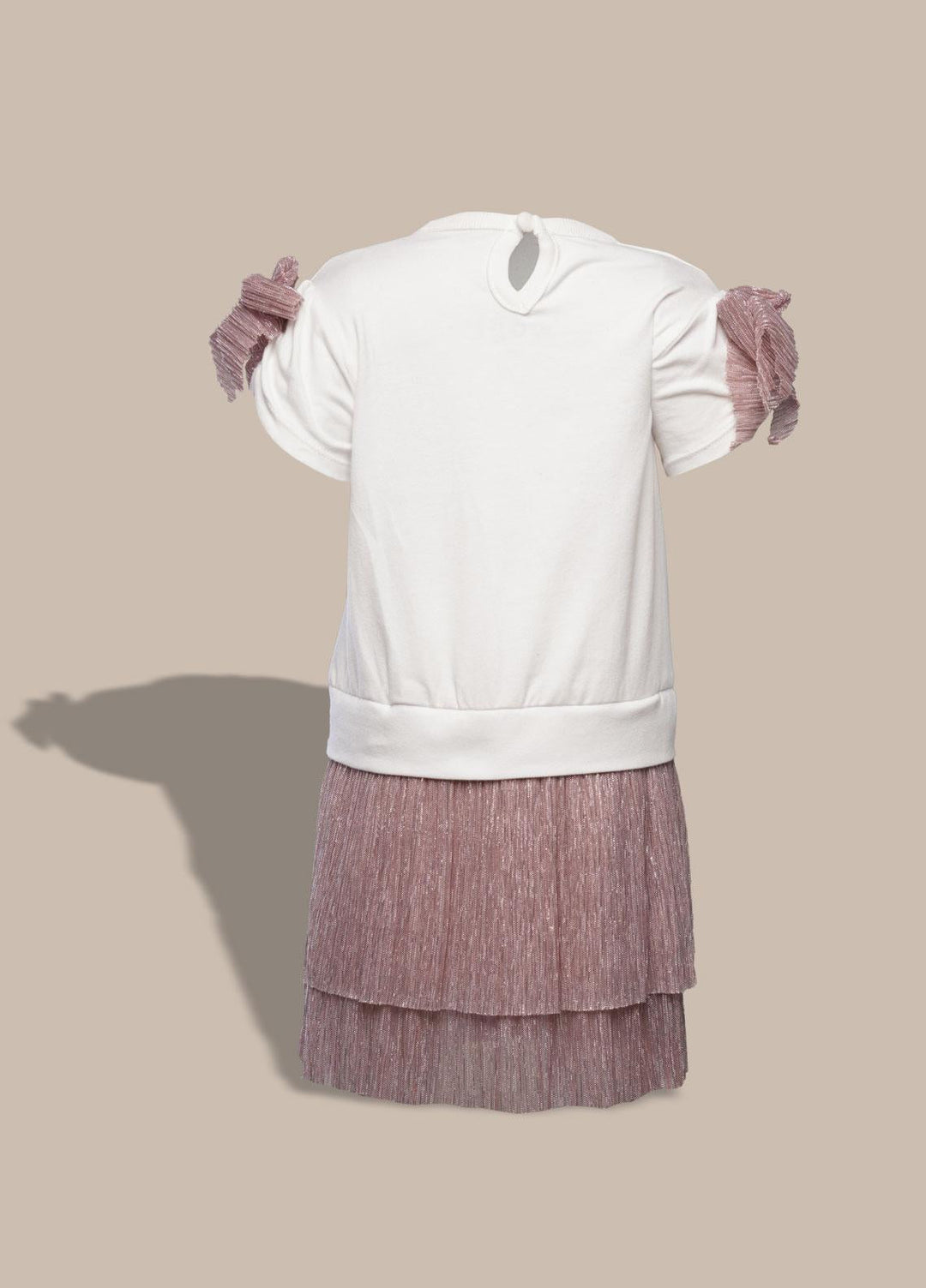 Sanaulla Exclusive Range  Pret Frock for Girls -  5816 Brown