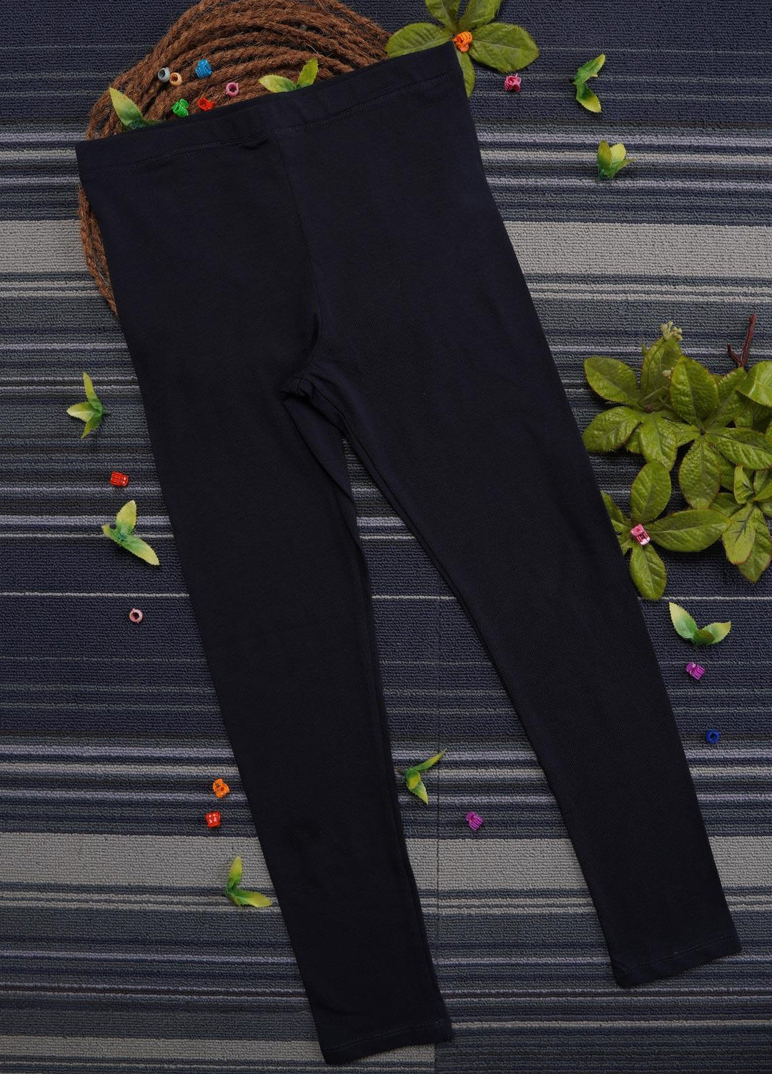 Sanaulla Exclusive Range Cotton Casual Tights for Girls -  5264 Blue