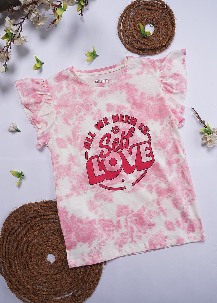 Sanaulla Exclusive Range Cotton Casual T-Shirts for Girls - 7277-4 Light Pink
