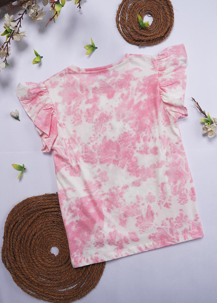 Sanaulla Exclusive Range Cotton Casual T-Shirts for Girls - 7277-4 Light Pink