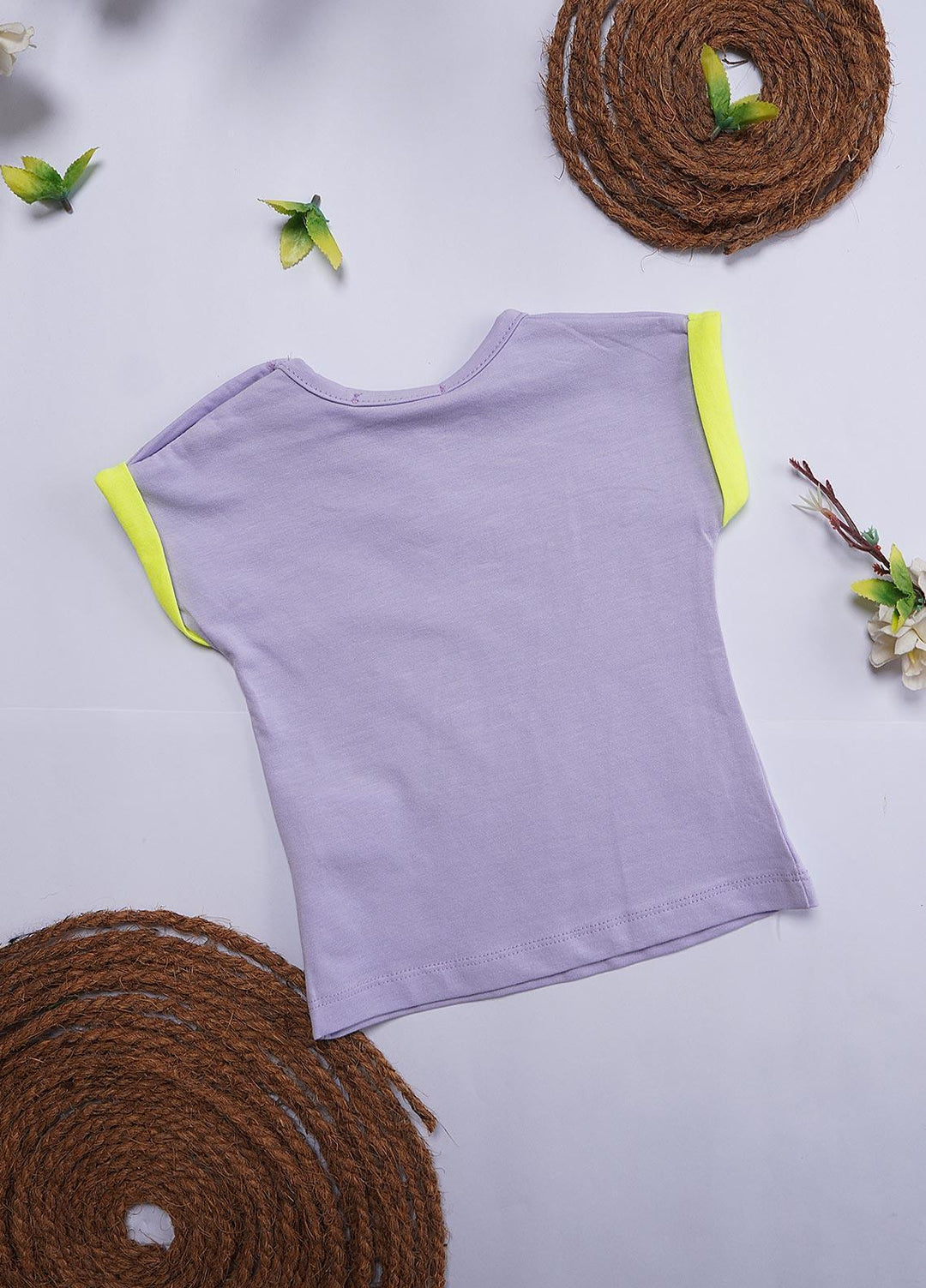 Sanaulla Exclusive Range Cotton Casual T-Shirts for Girls - 9549 Purple