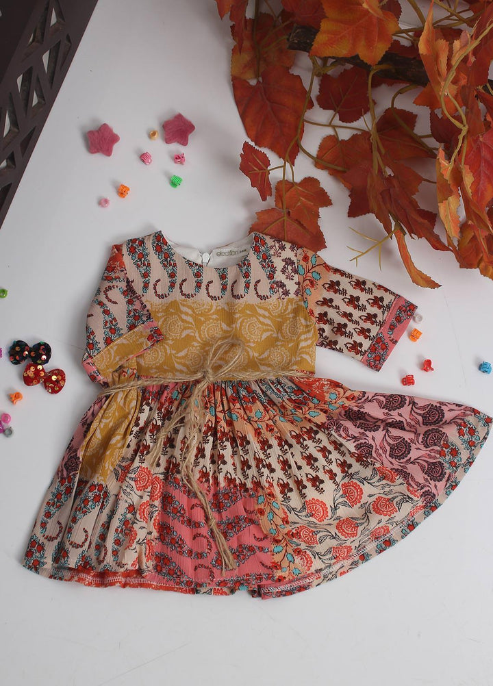 Sanaulla Exclusive Range Cotton Fancy Pret Frock for Girls -  8507 Multi