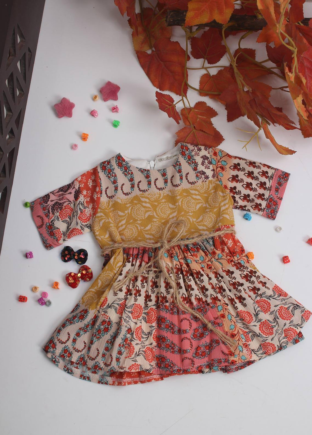 Sanaulla Exclusive Range Cotton Fancy Pret Frock for Girls -  8507 Multi