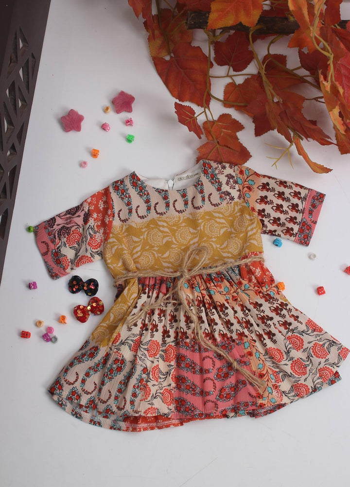 Sanaulla Exclusive Range Cotton Fancy Pret Frock for Girls -  8507 Multi