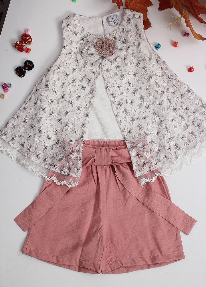 Sanaulla Exclusive Range Cotton Fancy Pret 2 Piece Suit for Girls -  10067 Pink