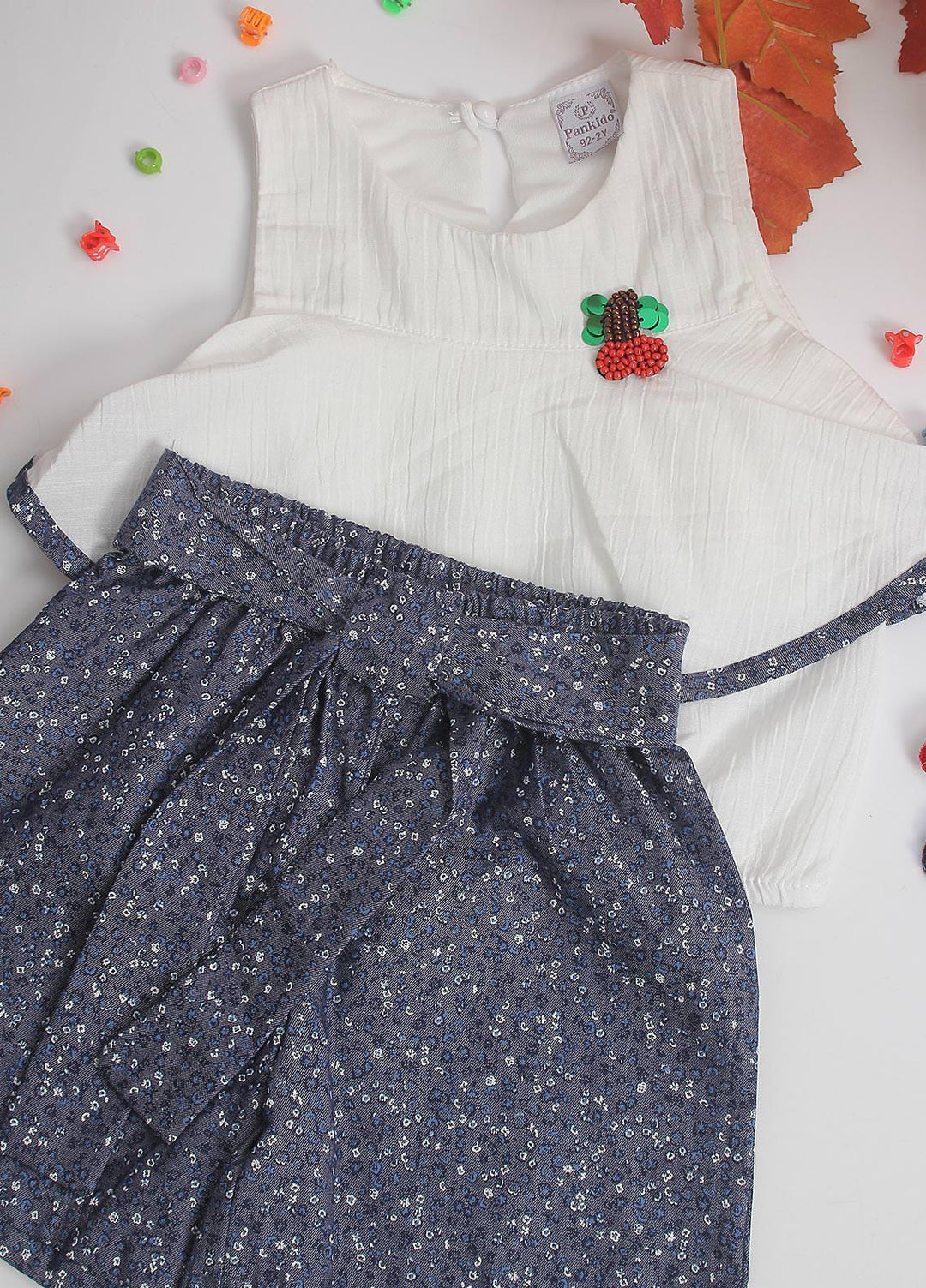 Sanaulla Exclusive Range Cotton Fancy Pret 2 Piece Suit for Girls -  10077 White