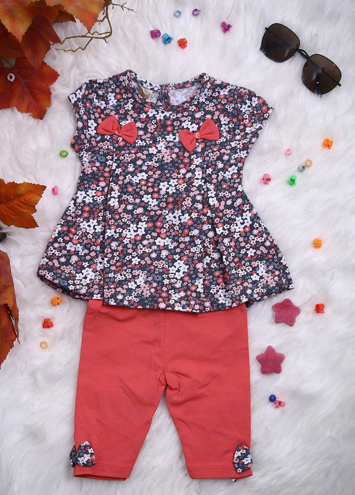 Sanaulla Exclusive Range Cotton Casual 2 Piece for Girls -  112214 Grey