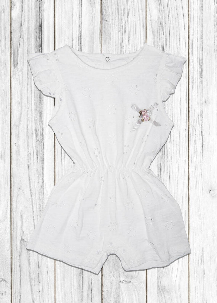 Sanaulla Exclusive Range  Fancy Romper for Kids -  236217 White