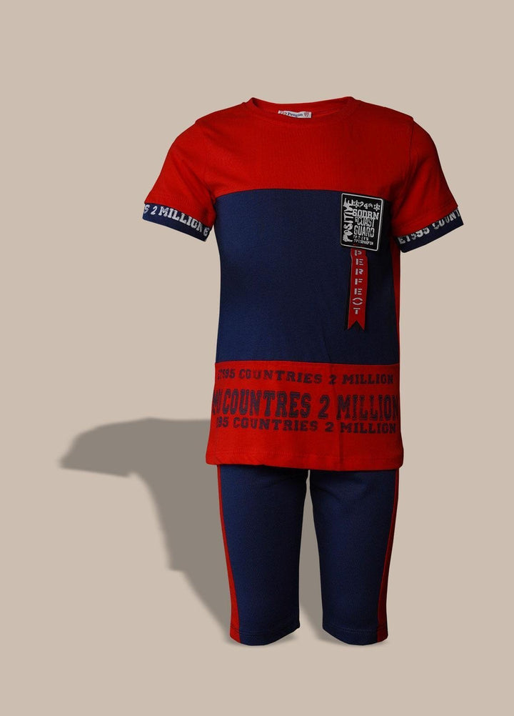 Sanaulla Exclusive Range  Fancy Boys Suit -  115716 Red