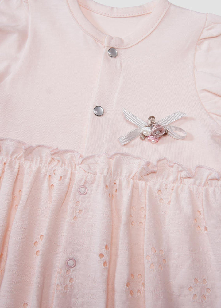 Sanaulla Exclusive Range  Fancy Rompers for Girls -  236219 Pink