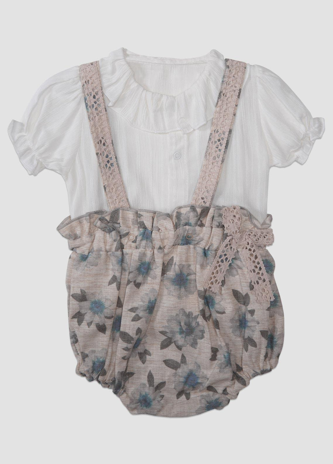 Sanaulla Exclusive Range  Fancy Rompers for Girls -  1860 Fawn