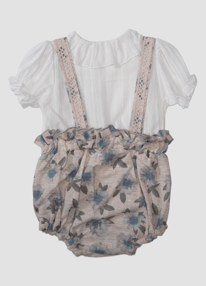 Sanaulla Exclusive Range  Fancy Rompers for Girls -  1860 Fawn
