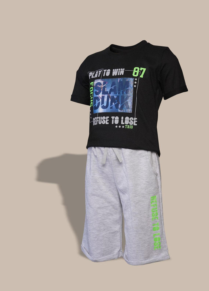 Sanaulla Exclusive Range  Fancy Suit for Boys -  2032 Black