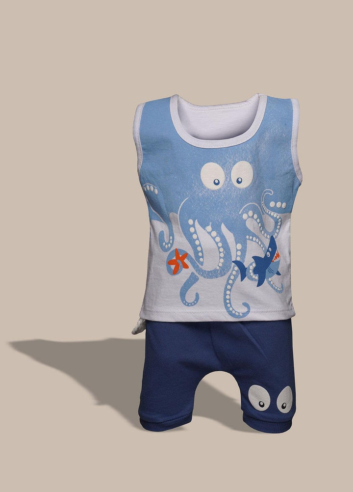 Sanaulla Exclusive Range  Fancy Suit for Boys -  343708 Light Blue