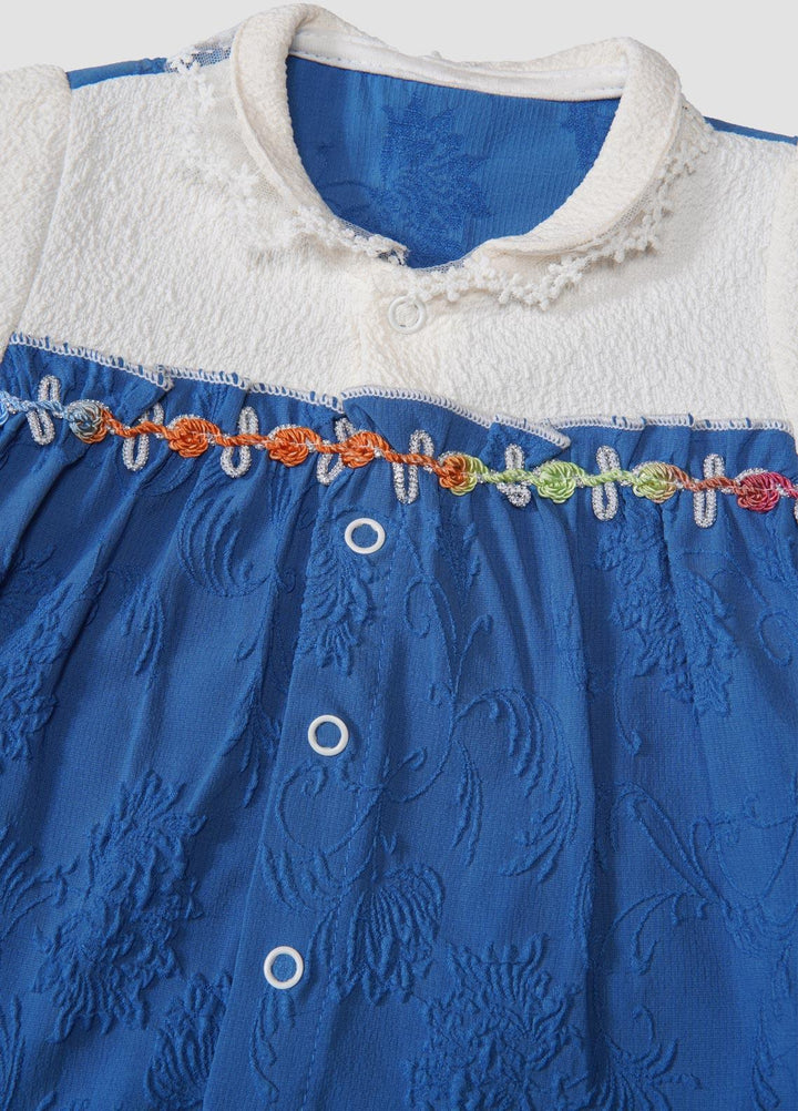Sanaulla Exclusive Range  Fancy Rompers for Girls -  1335 Blue