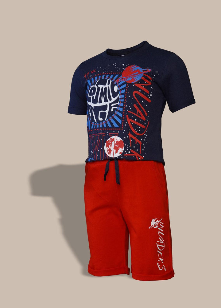 Sanaulla Exclusive Range  Fancy Boys Suit -  2018 Dark Blue