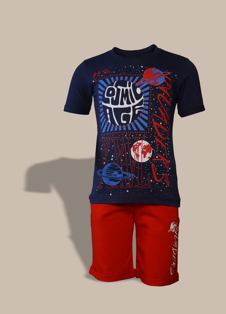 Sanaulla Exclusive Range  Fancy Boys Suit -  2018 Dark Blue