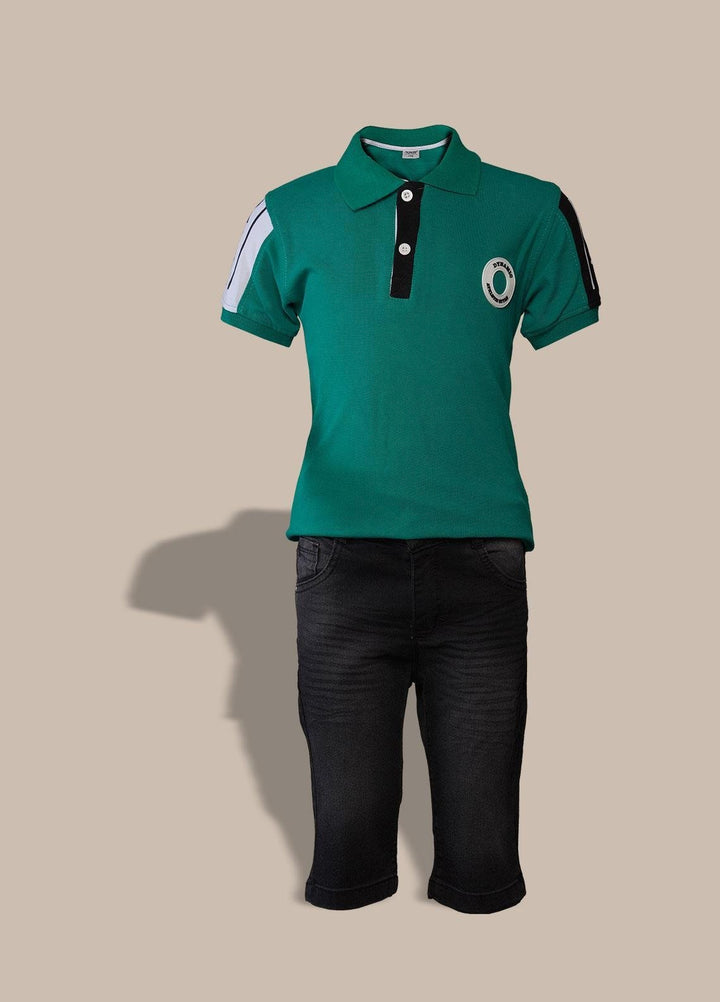 Sanaulla Exclusive Range  Fancy Suit for Boys -  350699 Green