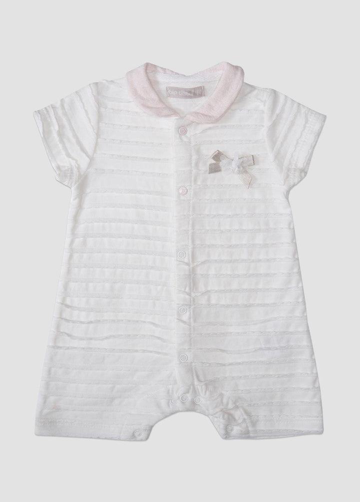 Sanaulla Exclusive Range  Fancy Rompers for Girls -  781369 White