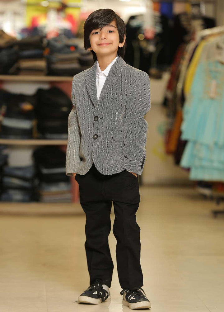 Sanaulla Exclusive Range  Formal Coat Suit for Boys -  1013105 Grey
