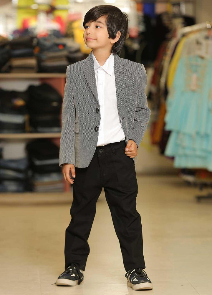 Sanaulla Exclusive Range  Formal Coat Suit for Boys -  1013105 Grey