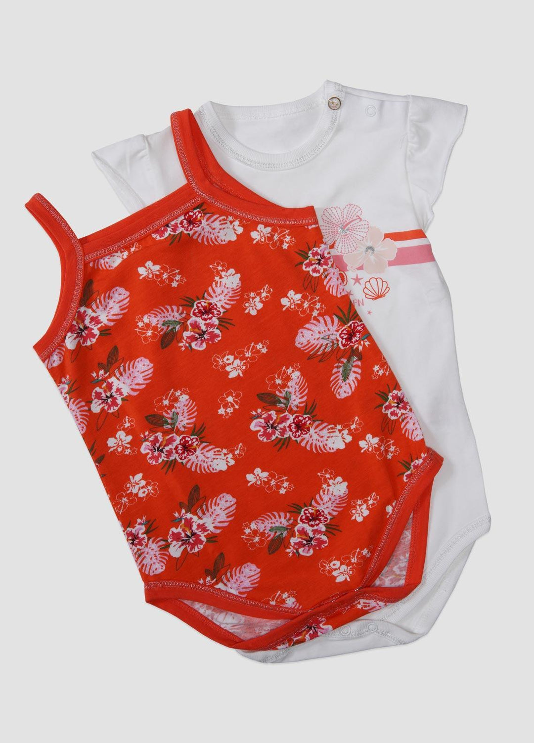 Sanaulla Exclusive Range  Fancy Rompers for Girls -  3970 White