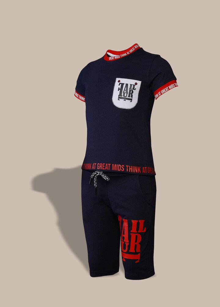 Sanaulla Exclusive Range  Fancy Boys Suit -  350723 Navy