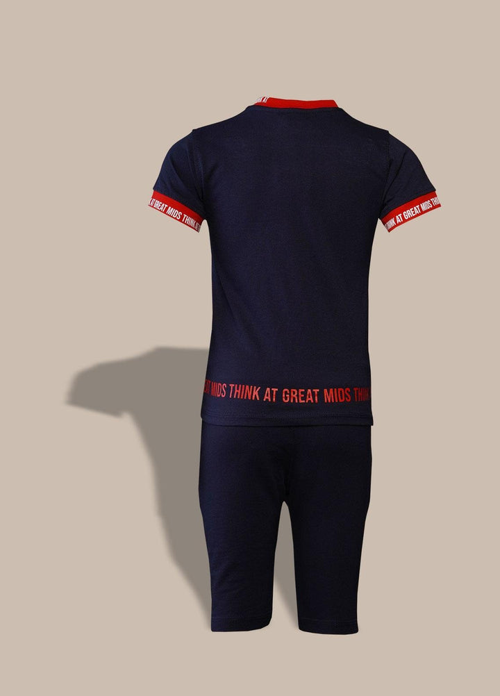 Sanaulla Exclusive Range  Fancy Boys Suit -  350723 Navy