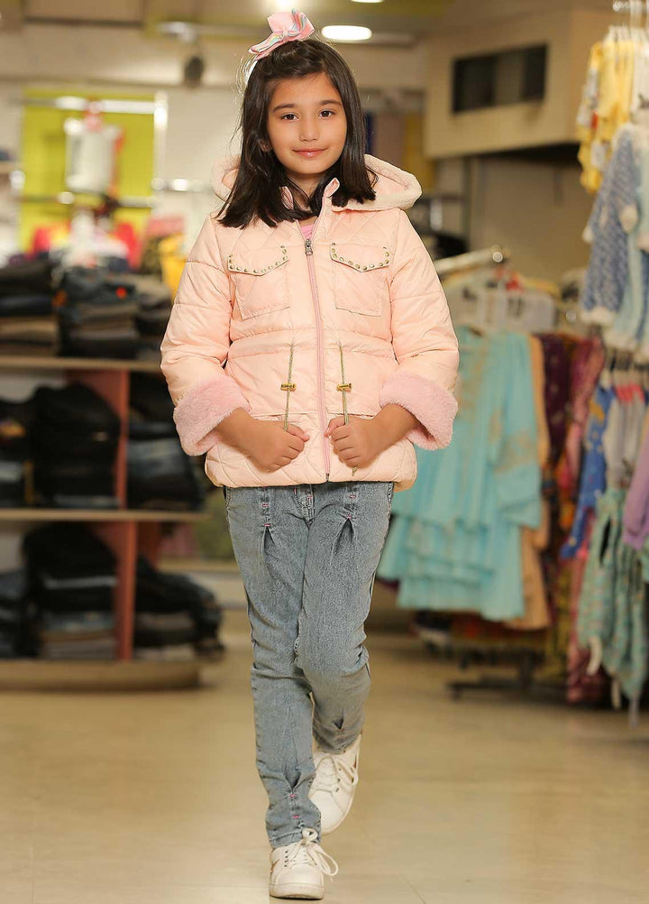 Sanaulla Exclusive Range  Casual Girls Jackets -  126688 Peach