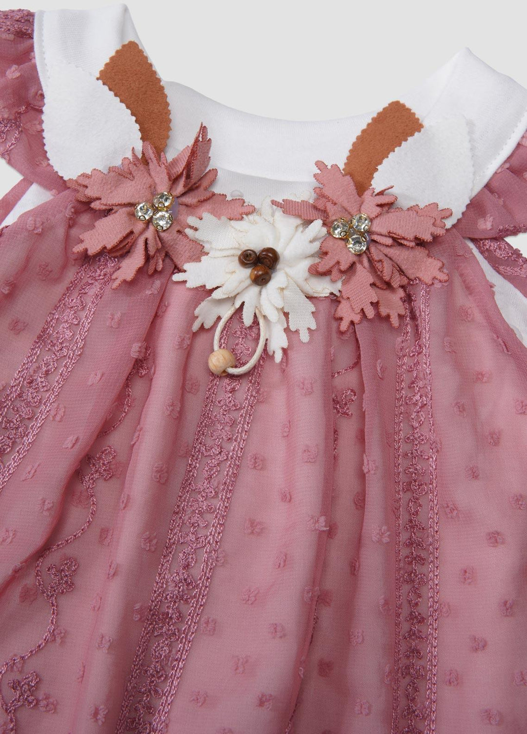 Sanaulla Exclusive Range  Fancy Frock for Girls -  8670 Pink