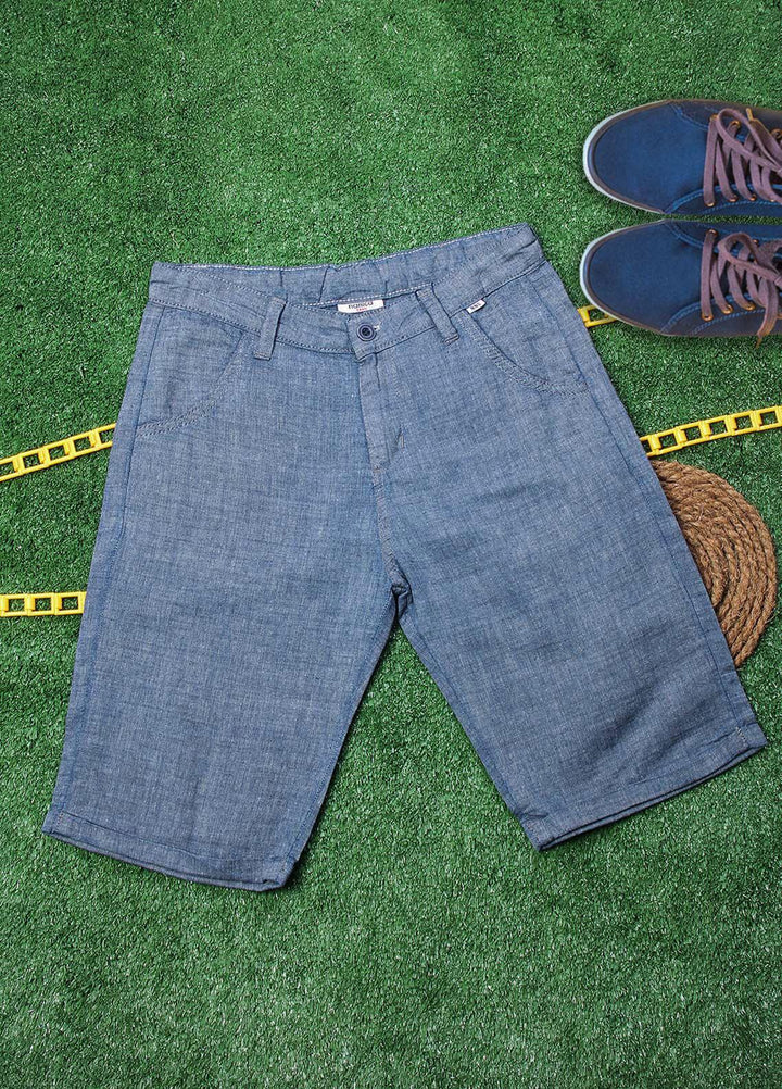 Sanaulla Exclusive Range Cotton Fancy Shorts for Boys -  121208 Grey