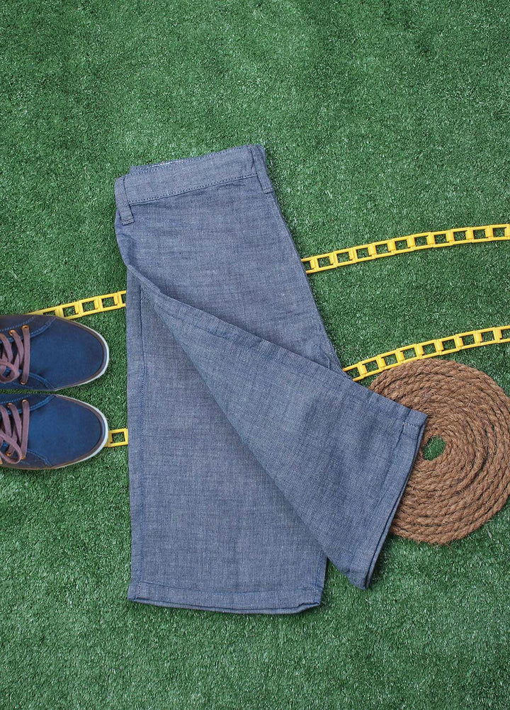 Sanaulla Exclusive Range Cotton Fancy Shorts for Boys -  121208 Grey