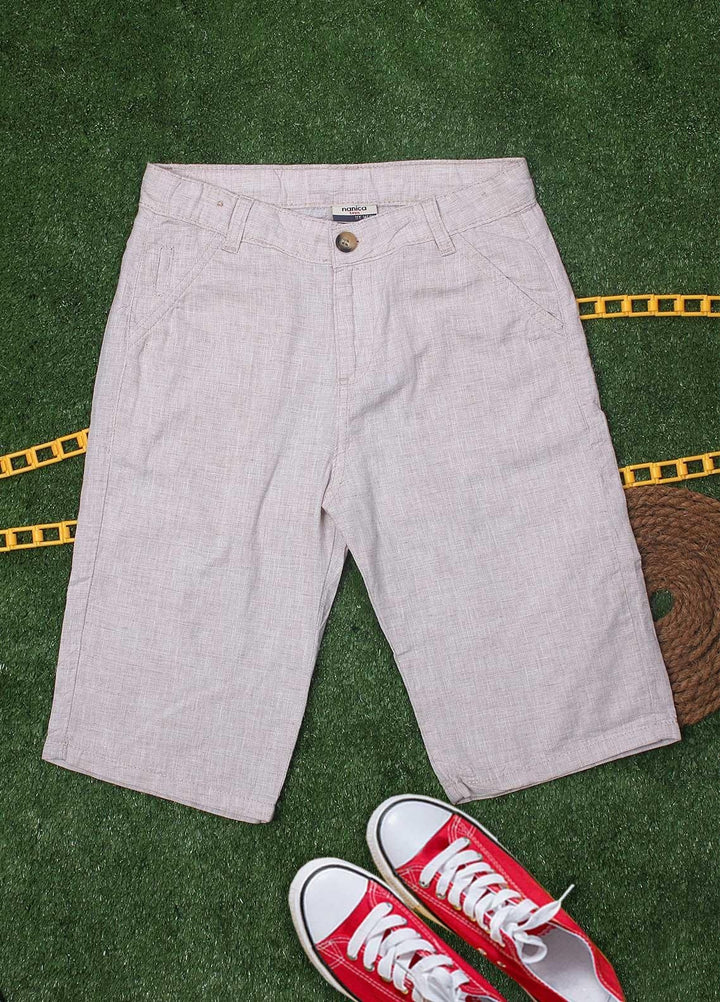 Sanaulla Exclusive Range Cotton Fancy Shorts for Boys -  544 Fawn