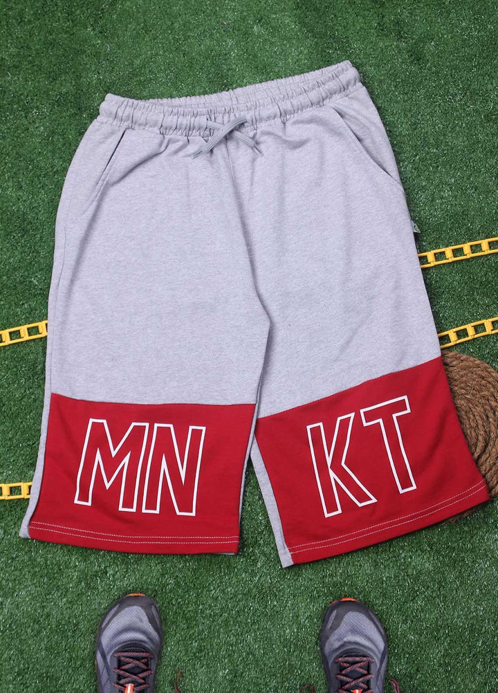 Sanaulla Exclusive Range Cotton Fancy Boys Shorts -  D-3083-2 Light Grey