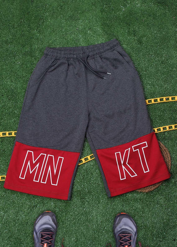 Sanaulla Exclusive Range Cotton Fancy Shorts for Boys -  D-3083-2 Dark Grey