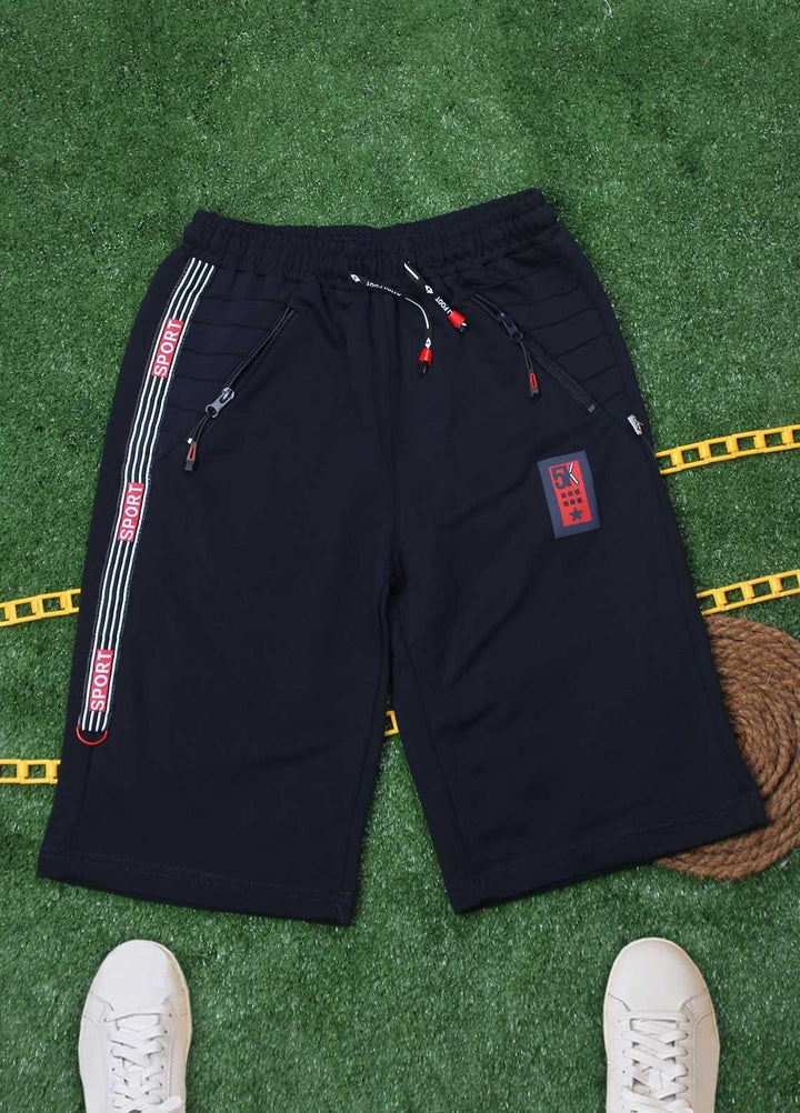 Sanaulla Exclusive Range Cotton Fancy Shorts for Boys -  D-3281-2 Navy