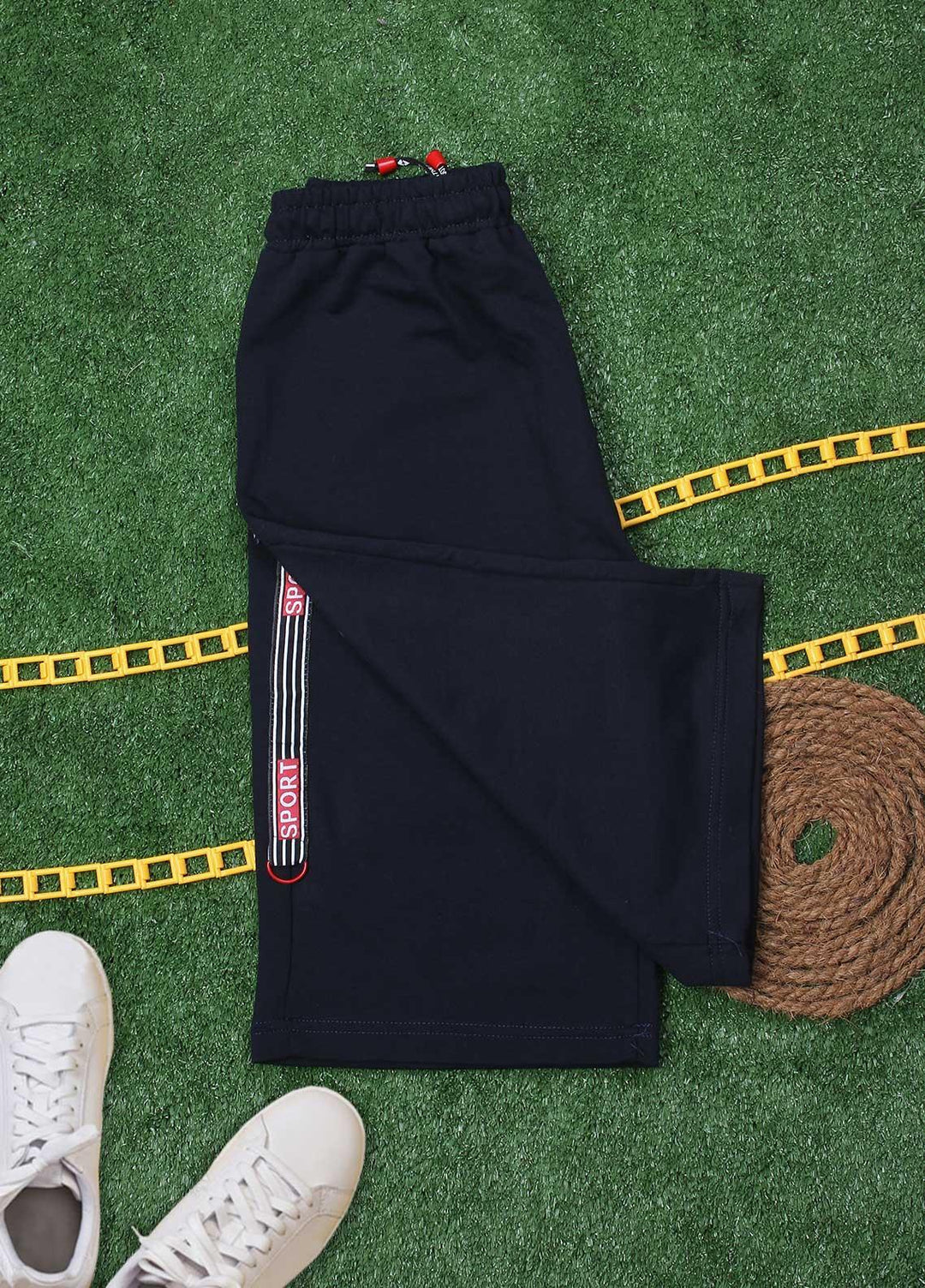 Sanaulla Exclusive Range Cotton Fancy Shorts for Boys -  D-3281-2 Navy