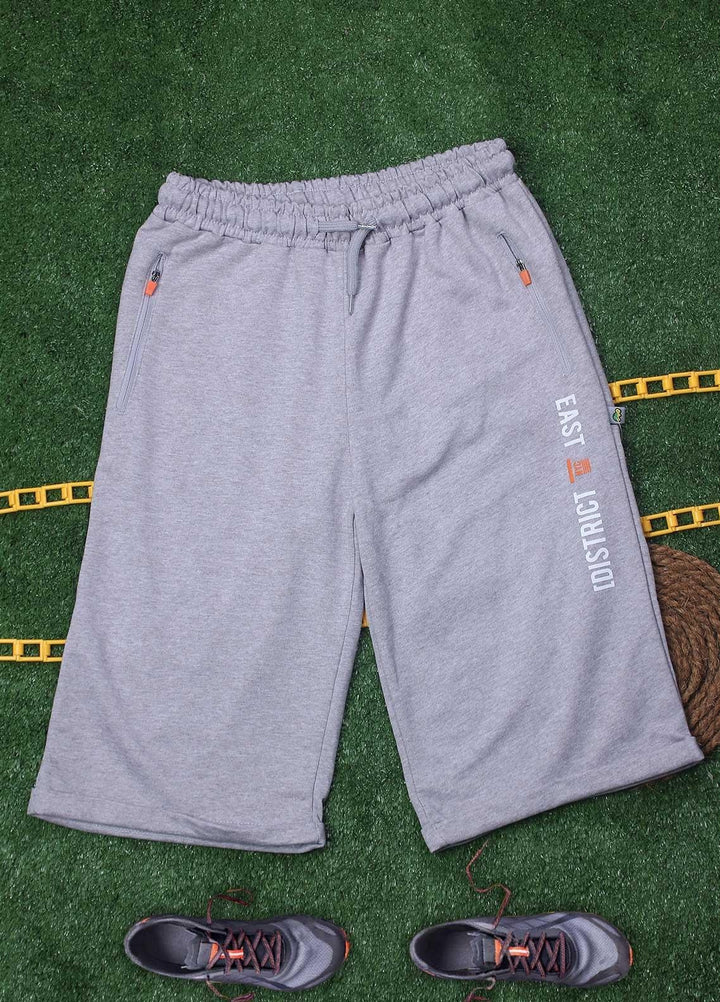 Sanaulla Exclusive Range Cotton Fancy Boys Shorts -  D-838-2 Light Grey